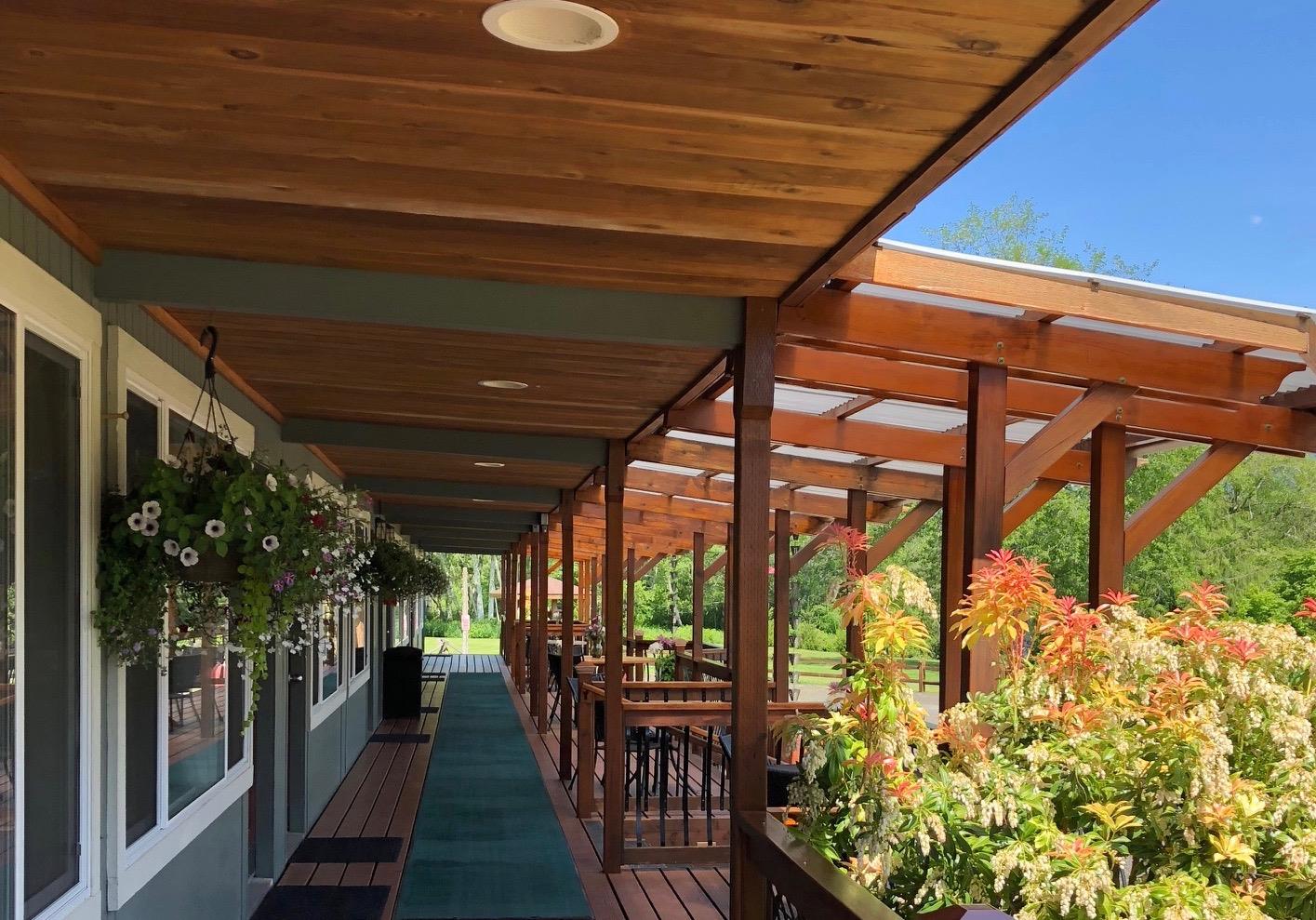 Outdoor Dining option on cedar deck
